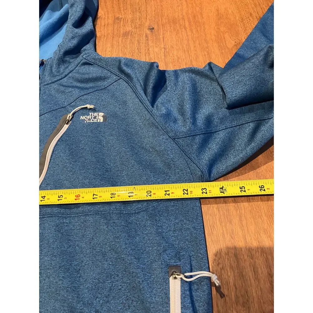 The North Face Men's‎ XL Blue Full Zip Hoodie Jacket Polyester Stretch